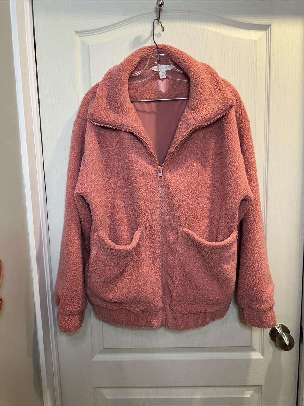 Joe Fresh x Jillian Harris Teddy Fleece Jacket - EUC size M fits oversized to XL